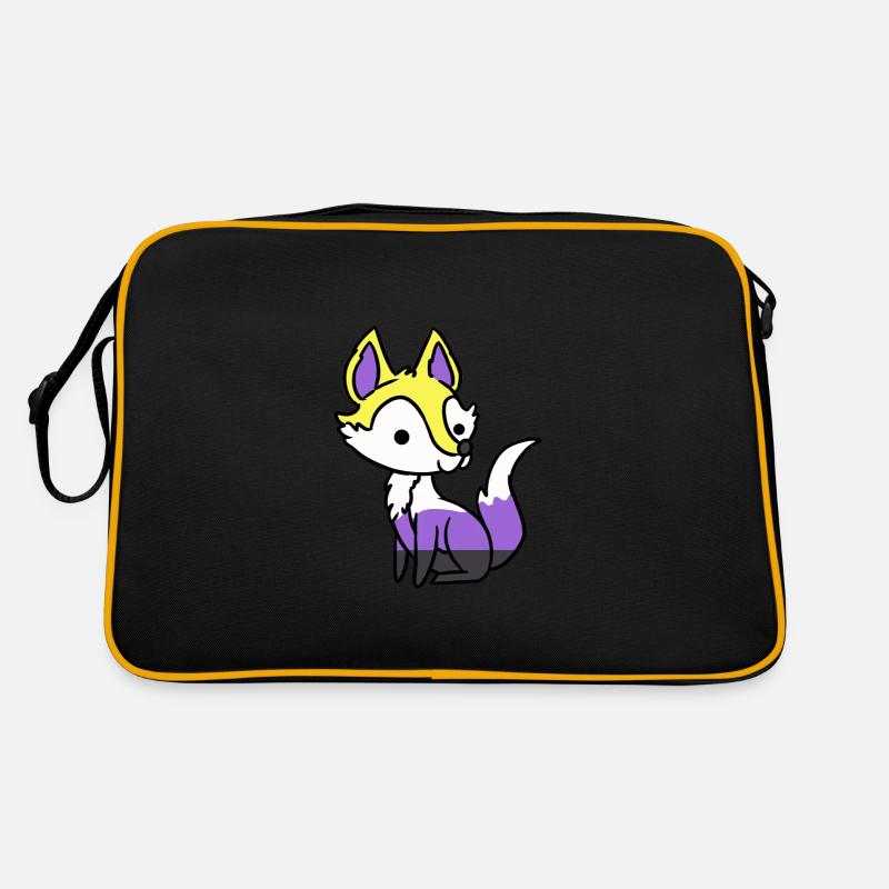 Nonbinary Fox Nonbinary Pride Retro Bag