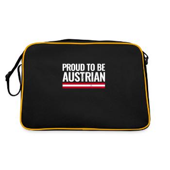 Proud To Be Austrian Austria Austrians - Retro Bag - black/gold - Back