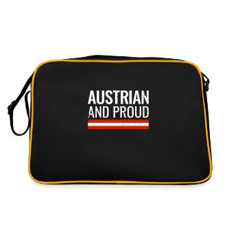 Austrian And Proud Austria Flag Austrian - Retro Bag - black/gold - Back