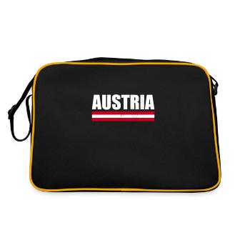 Austria Austria Austrian flag - Retro Bag - black/gold - Back