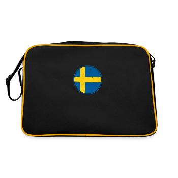 Schweden Schwedische Flagge Stolzer Schwede - Retro Tasche - Schwarz/Gold - Hinten