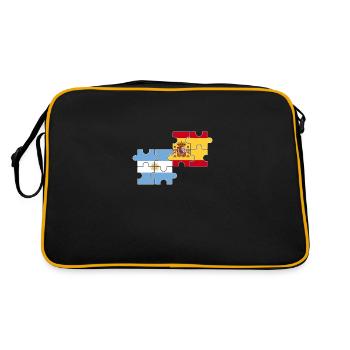 Argentine Espagne Drapeau Argentine - Sac Retro - noir/or - Dos