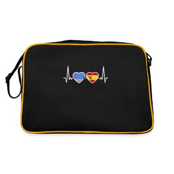 Aruba Espagne Vintage Heartbeat Flag Espagnol - Sac Retro - noir/or - Dos