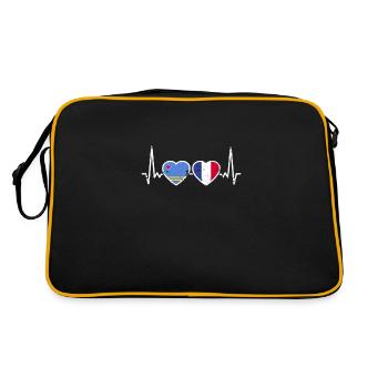 Aruba France Vintage Heartbeat Flag - Sac Retro - noir/or - Dos