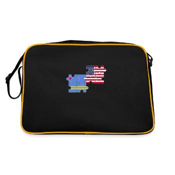 Aruba États-Unis drapeau américain Arubans - Sac Retro - noir/or - Dos
