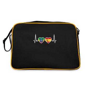 Ethiopie Espagne Heartbeat Flag Ethiopien - Sac Retro - noir/or - Dos