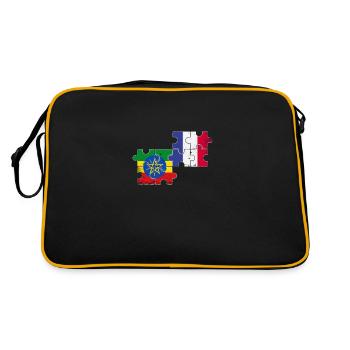 France Ethiopie Vintage Flag Ethiopien - Sac Retro - noir/or - Dos