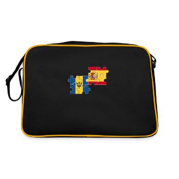 Drapeau de la Barbade Espagne - Sac Retro - noir/or - Dos