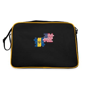 Barbade USA Flag Barbade Barbade - Sac Retro - noir/or - Dos