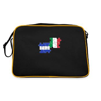Honduras Italie Drapeau Italiens Honduriens - Sac Retro - noir/or - Dos