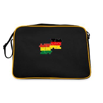 Bolivie Allemagne Drapeau Boliviens - Sac Retro - noir/or - Dos