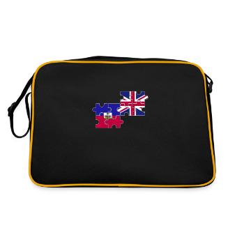 Haïti Drapeau du Royaume-Uni Haïtien britannique - Sac Retro - noir/or - Dos
