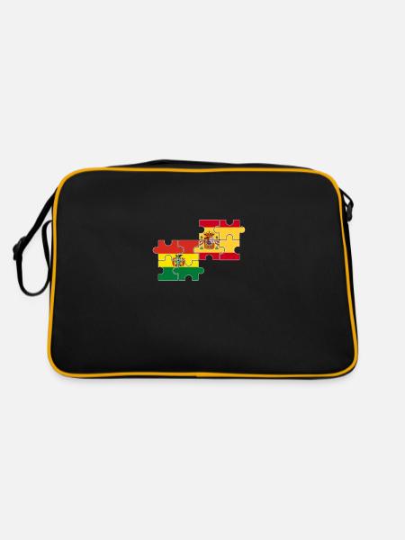 Bolivie Espagne Drapeau Espagnols Boliviens - Sac Retro - noir/or - Dos