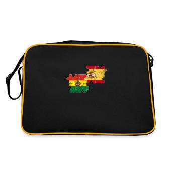 Bolivie Espagne Drapeau Bolivien - Sac Retro - noir/or - Dos