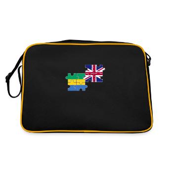 Gabon Drapeau du Royaume-Uni Gabonais britannique - Sac Retro - noir/or - Dos