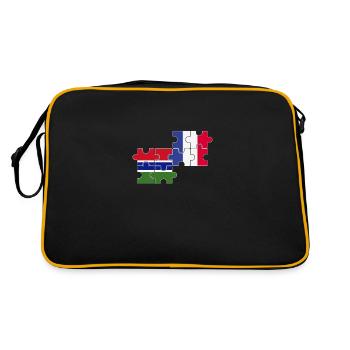 Gambie France Drapeau Français Gambien - Sac Retro - noir/or - Dos