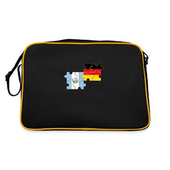 Guatemala Germany Flag German Guatemalan - Retro Bag - black/gold - Back