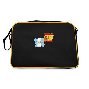 Guatemala Spain Flag Spanish Guatemalan - Retro Bag - black/gold - Back
