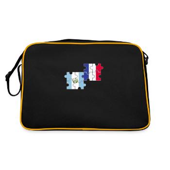 Guatemala France Flag Guatemala - Retro Bag - black/gold - Back
