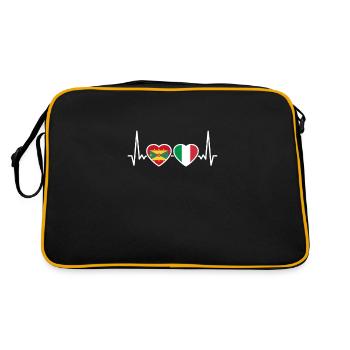 Grenade Italie Heartbeat Flag Grenader - Sac Retro - noir/or - Dos