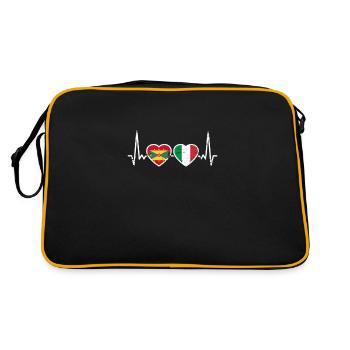 Grenade Italie Vintage Heartbeat Flag Grenader - Sac Retro - noir/or - Dos
