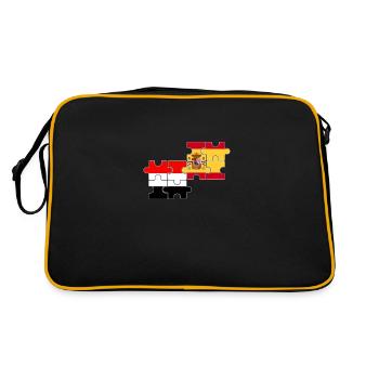 Yémen Espagne Drapeau Espagnol Yéménite - Sac Retro - noir/or - Dos