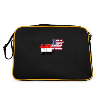 Yémen USA Drapeau Yéménite américain - Sac Retro - noir/or - Dos
