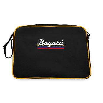Bogotá Vintage Colombie Drapeau Colombien - Sac Retro - noir/or - Dos