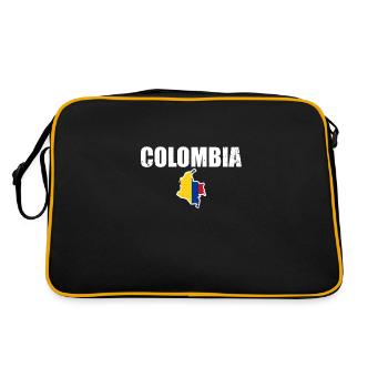Carte d’époque de la Colombie Drapeau de la Colombie - Sac Retro - noir/or - Dos