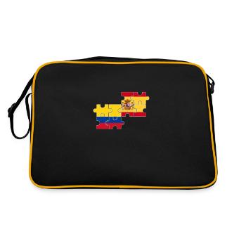 Colombie Espagne Drapeau Espagnol Colombien - Sac Retro - noir/or - Dos