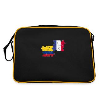 Colombie France Vintage Flag Colombien - Sac Retro - noir/or - Dos