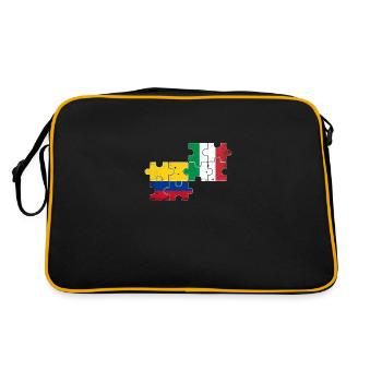 Colombie Italie Vintage Flag Italien - Sac Retro - noir/or - Dos