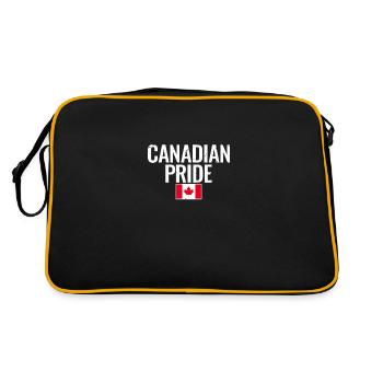 Fierté canadienne Vintage Drapeau canadien du Canada - Sac Retro - noir/or - Dos