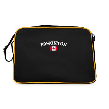 Edmonton Vintage Canada Drapeau canadien Canadien - Sac Retro - noir/or - Dos