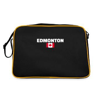 Edmonton Vintage Canada Canadian Flag Canadian - Retro Bag - black/gold - Back