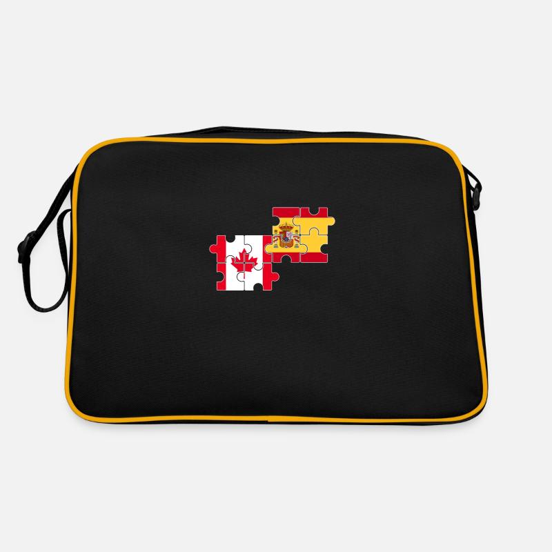 Kanada Spanien Flagge Spanisch Kanadier Retro Tasche