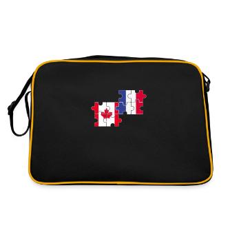 Canada France Drapeau Canadiens français - Sac Retro - noir/or - Dos