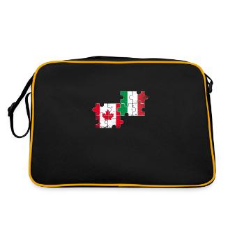 Canada Italie Drapeau d’époque Italien Canadien - Sac Retro - noir/or - Dos