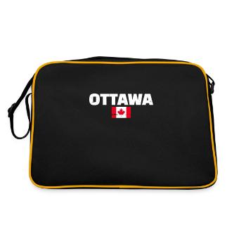 Ottawa Vintage Canada Canadian Flag Canadian - Retro Bag - black/gold - Back