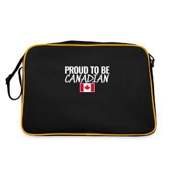 Proud To Be Canadian Canada Canadian Flag - Retro Bag - black/gold - Back