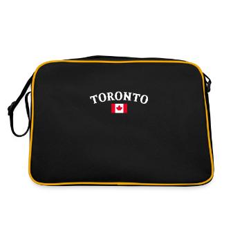 Toronto, Canada, Canadian flag, Canadian - Retro Bag - black/gold - Back