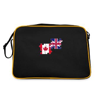 Canada Drapeau du Royaume-Uni Canadiens britanniques - Sac Retro - noir/or - Dos