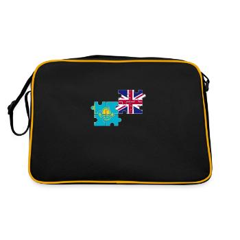 Kazakhstan Drapeau du Royaume-Uni Kazakh britannique - Sac Retro - noir/or - Dos