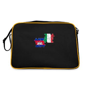 Cambodia Italy Vintage Flag Cambodian - Retro Bag - black/gold - Back
