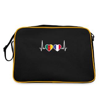 Cameroun France Heartbeat Flag Camerounais - Sac Retro - noir/or - Dos