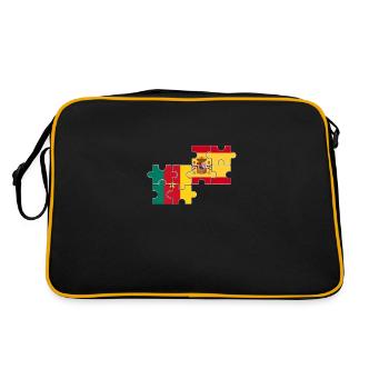 Cameroun Espagne Drapeau Espagnol Camerounais - Sac Retro - noir/or - Dos