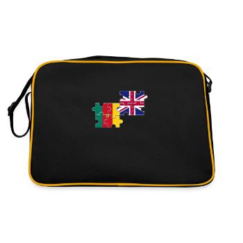 Cameroon UK flag British Cameroon - Retro Bag - black/gold - Back
