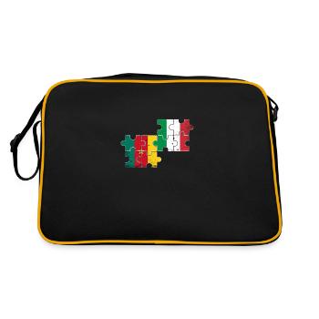 Cameroun Italie Vintage Flag Camerounais - Sac Retro - noir/or - Dos