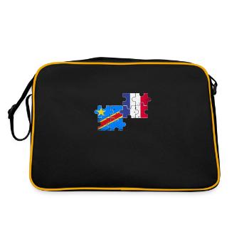 RD Congo France Drapeau Vintage Français - Sac Retro - noir/or - Dos