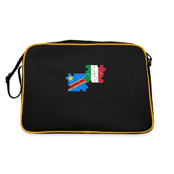 RD Congo Italie Drapeau Italien Congolais - Sac Retro - noir/or - Dos